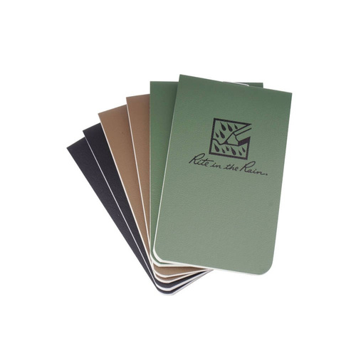 Rite in the Rain - On-The-Go Notebooks - 85 x 50 mm - 6 pcs - Black / Green / Tan - OTG-TACL