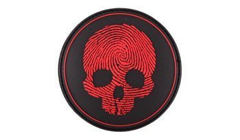 101 Inc. - 3D Patch - Fingerprint Skull - Red - 444130-7210