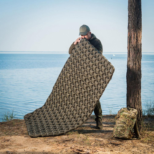 M-Tac - Inflatable Sleeping Mat - 195x120 cm - Olive - 60019001