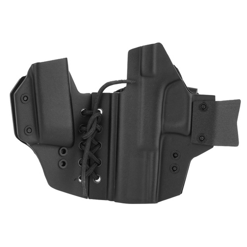 DOUBLETAP GEAR - Appendix Elastic IWB Kydex Holster for Glock 17 and Magazine - Black