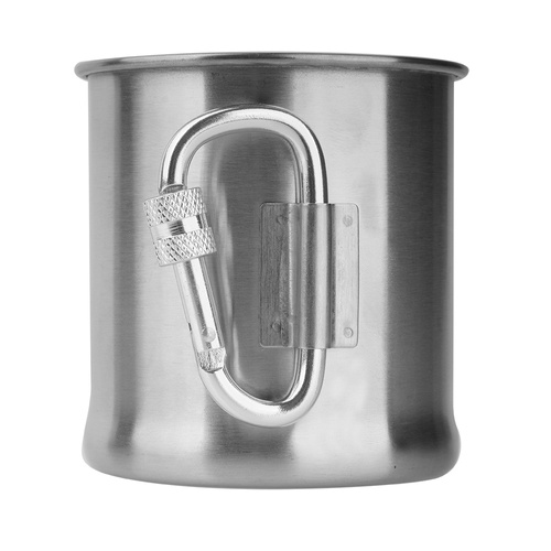Mil-Tec - Travel Mug with Carabiner - 250 ml - Steel - 14607800
