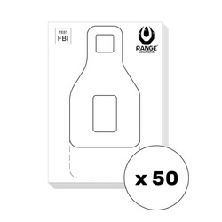 Range Solutions - Shooting Targets FBI Test - 50 pieces - RAN-14-026362-00