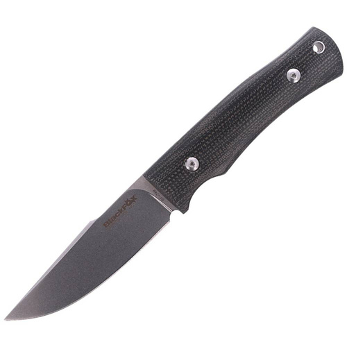 FOX - Tactical Knife Explorator Linen Micarta - 440C - Black - BF-749