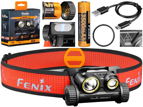 Fenix - HM65R-T LED Headlamp with Rechargeable Battery 3500 mAh - 1500 lumens - 039-468