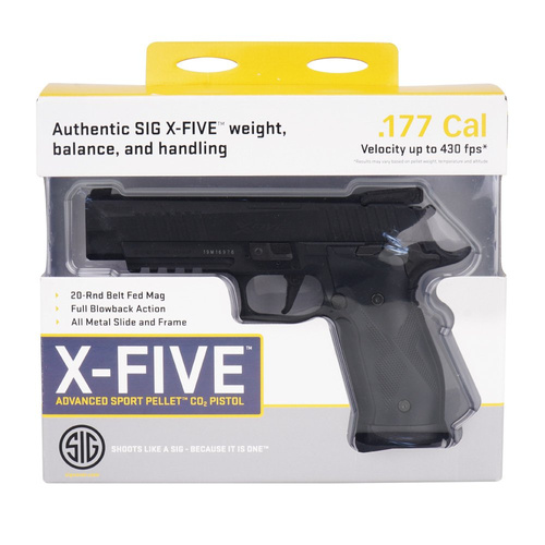 Sig Sauer - SIG X-FIVE™ Pistol Airgun - Blow Back - 4,5 mm - Black - AIR-X5-177-BLK