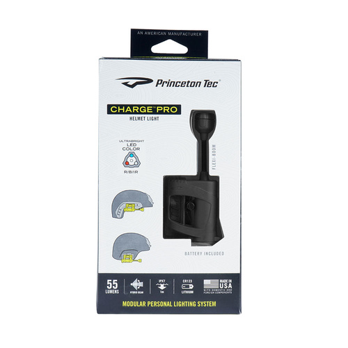 Princeton Tec - Charge™ Pro Helmet Flashlight - Black - CP-RBI-BL