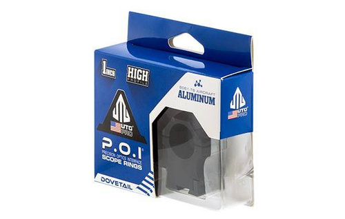 Leapers - Two Piece Mount UTG POI 1"/11 - 25.4mm - High - Black - RDU012520