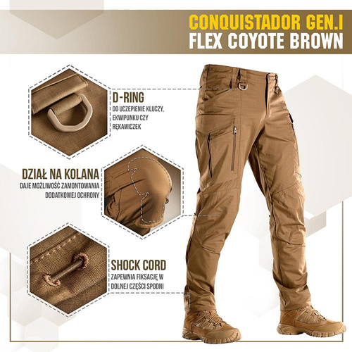M-Tac - Tactical Pants Conquistador Gen. I Flex - Ripstop - Coyote - 20059017