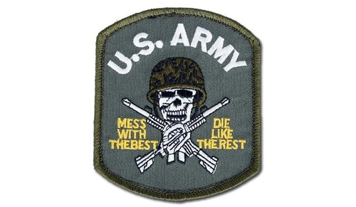 FOSTEX - Patch - US Army Skull - Green