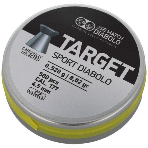 JSB - Diabolo Target Sport Airgun Pellets - .177 / 4.5 mm - 500 pcs - 001145-500