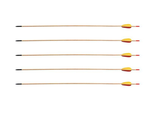 Poe Lang - Wooden Arrow - 29" - Sharp Disc Tip - 5 pcs - D-002A-B3