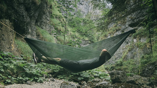 Lesovik - SUL lightweight hiking hammock with SMUK UL suspension - Forest Green