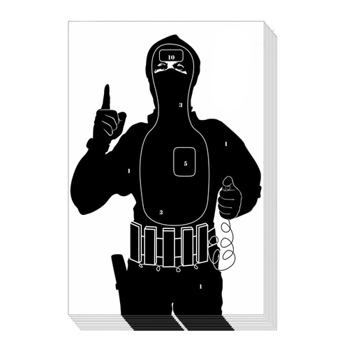Shooting Target "Villain in the hood" - 400 x 600 mm - 10 pcs - T07024