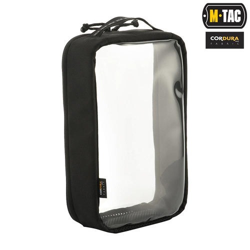 M-Tac - Elite Small Transparent Organizer - 22 x 14 cm - Black - 10147002-S