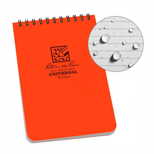 Rite in the Rain - All-Weather Notebook - 4 x 6" - OR46 - Blaze Orange