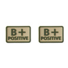 Helikon - PVC Patch - Blood Type - B+ POS - Khaki - 2 pcs