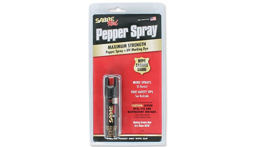 Sabre Red - Pocket Pepper Spray with Clip - Stream - 22 ml - P-22-OC