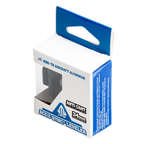 Leapers - Accu-Sync 34 mm Mounting Bracket with Level - Black - MT-RTR4