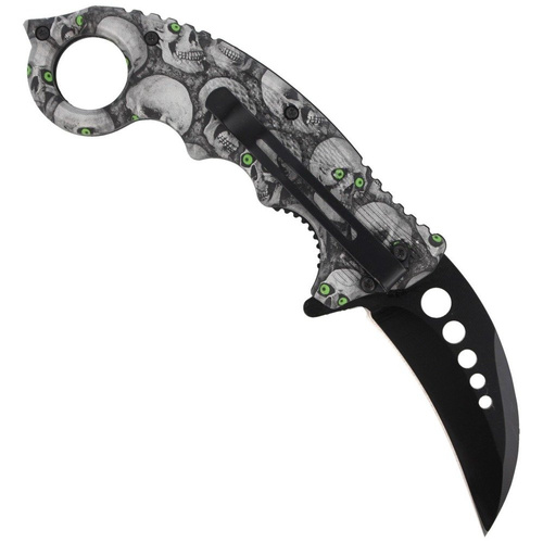 Herbertz Solingen - Karambit Folding Knife Skulls Design - AISI 420 - 572413