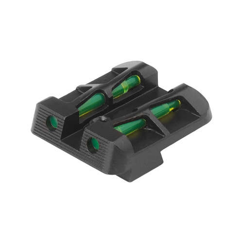 HIVIZ - Fiber-Optic Rear Sight for Glock - Two Rod Colors - GLLW15/-RDGR