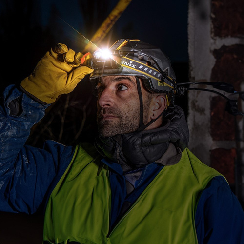 Fenix - LED Flashlight / Headlamp HM75R - 1600 lumens - 5000 mAh - USB-C - Black / Yellow - 039-600