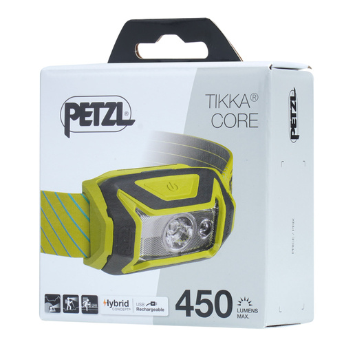 Petzl - Tikka Core Rechargeable LED Head Flashlight - 450 lm - Yellow - E067AA03