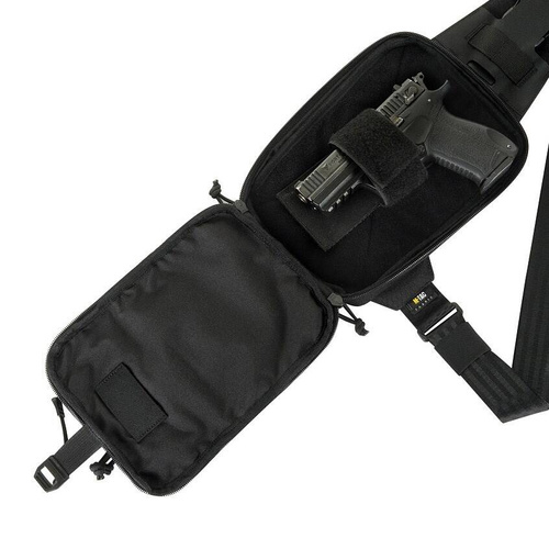 M-Tac - Sling Pistol Bag Elite Hex with Velcro - Black - 51403002