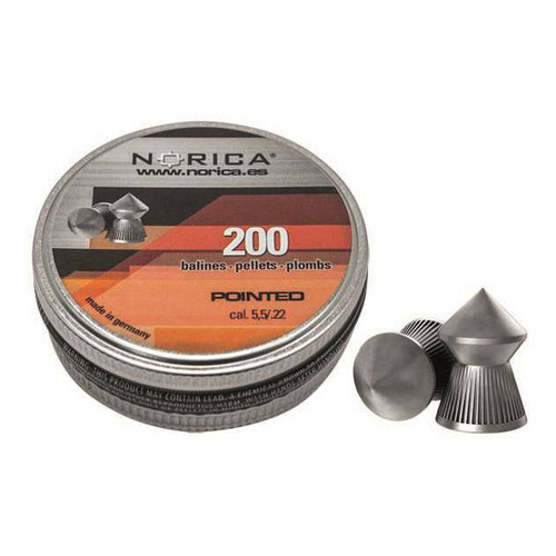 Norica - Pointed Airgun Pellets - 200 pcs - 5.5 mm - 196.00.007