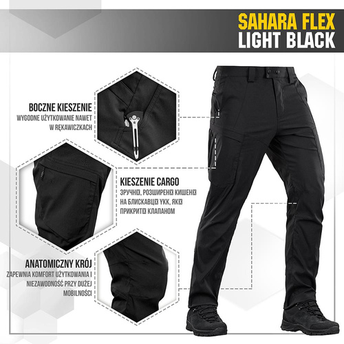 M-Tac - Tactical Pants Sahara Flex Lite - Black - 20064002