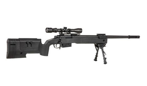 Specna Arms - SA-S03 CORE™ Sniper rifle replica with scope and bipod - Black