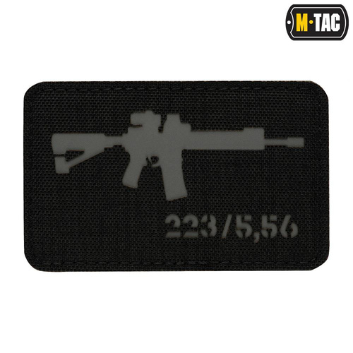 M-Tac - AR-15 223/5.56 Laser Cut Patch - Black/Gray - 51111211