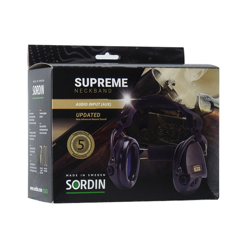Sordin - Supreme® Pro-X Active Hearing Protectors - Neckwear - Black - 76302-X-02-S