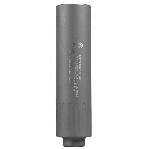 Gomander - Gun Silencer Tactinox 5.56 OB - Slide On - 1/2x28 - Stainless Steel - Grey
