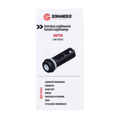 Gomander - Raptor Muzzle Brake - 7,62mm - 5/8x24 UNEF - Black - TB0.10178_1-5