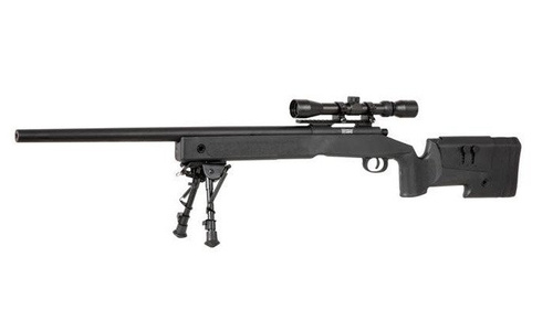 Specna Arms - SA-S02 CORE™ Sniper rifle replica with scope and bipod - Black