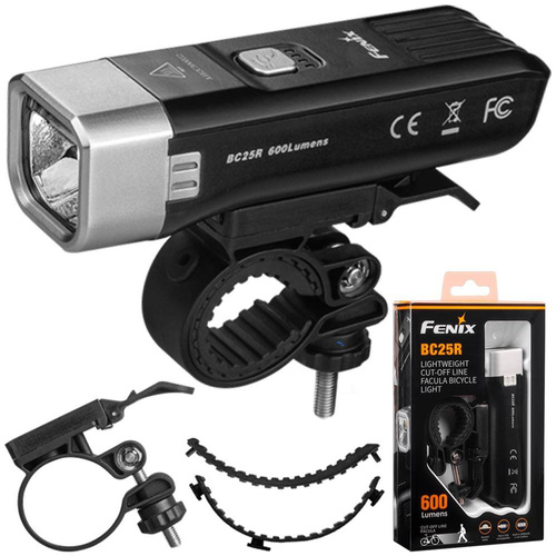 Fenix - LED Bicycle Flashlight - 600 lumens - 2600 mAh - Black - BC25R