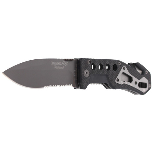 FOX - Knife BlackFox Drop Point Rescue Folder- Black - BF-115