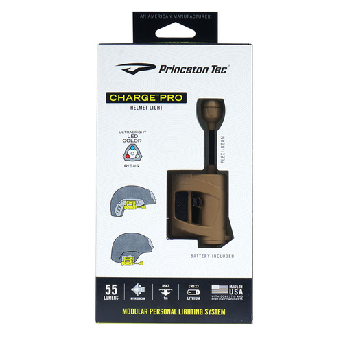 Princeton Tec - Charge™ Pro Helmet Flashlight - Tan - CP-RBI-TN