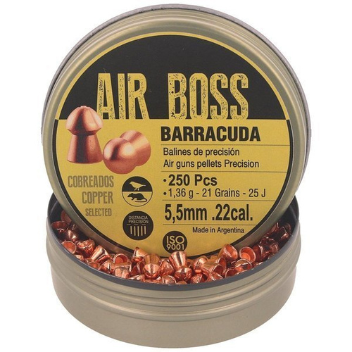 Apolo - Air Boss Barracuda Copper Airgun Pellets - .22 / 5.52 mm - 250 pcs - E 30001-2.G2