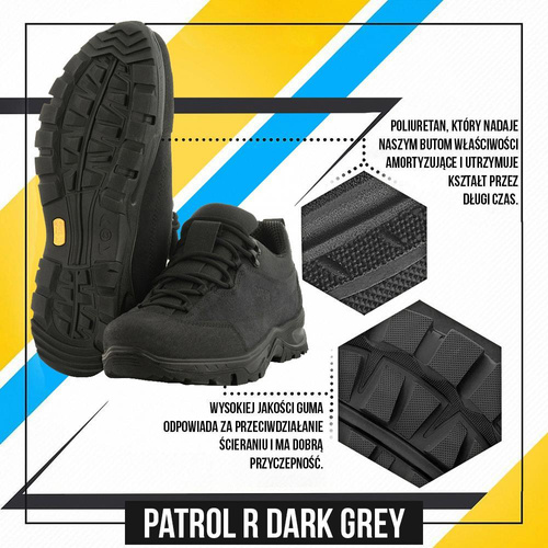 M-Tac - Patrol R Tactical Sneakers - Leather - Dark Grey - 30203912