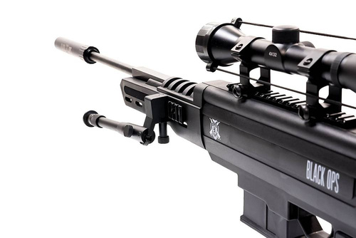 Black Ops - Sniper Power Piston Break-Action Rifle with 4x32 Scope and Bipod - 4.5 mm - B1090