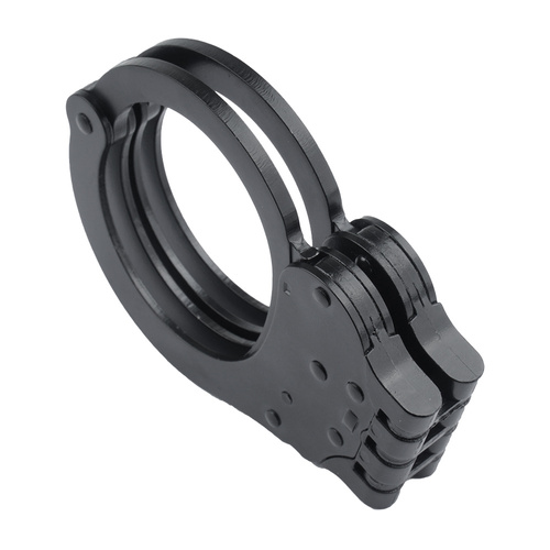 Alcyon - Steel handcuffs - Hinged - Double lock - Black - 5005-B