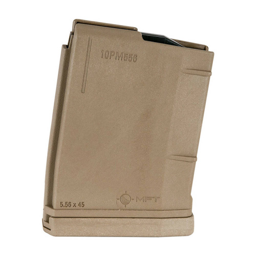 MFT - Polymer Magazine for AR-15 / M4 - 5,56 x 45 mm/.223/.300 AAC Blackout - 10 Rounds - Scorched Dark Earth - 10PM556BAG-SDE