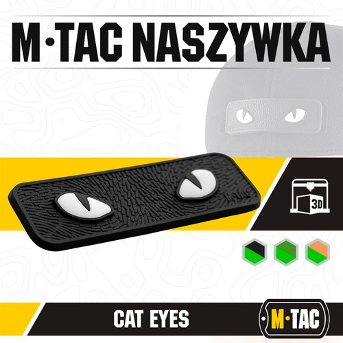 M-Tac - 3D PVC Cat Eyes Patch - Black / Fluo - 51114002