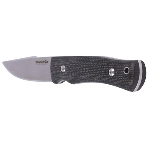 FOX - Tactical Knife Explorator Linen Micarta - 440C - Black - BF-749