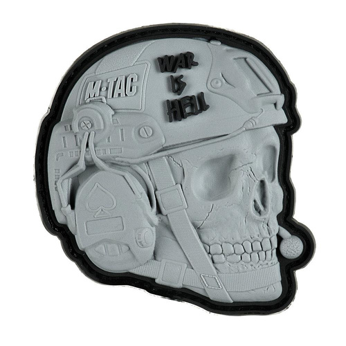 M-Tac - Patch War is Hell 3D PVC - Morale Patch - Gray - 51328011 