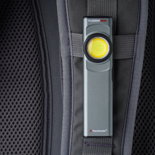 Mactronic - Angle Flashlight Flagger Mini - 500lm - 3.7V 450mAh battery - USB-C - Magnet - Gray - PHH0134