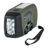 Fosco Industries - Survival Radio with Solar Panel and Crank - FM/AM - Green - 464600