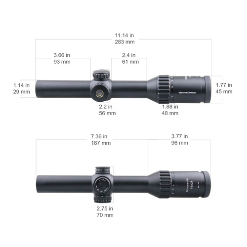 Vector Optics - Rifle Scope Continental 1-6x24 - SFP - x6 - G4 Fiber - Black - SCOC-48