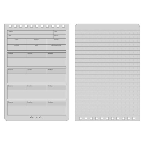 Rite in the Rain - All-Weather DOPE Logbook - 4 x 6" - D746 - Black